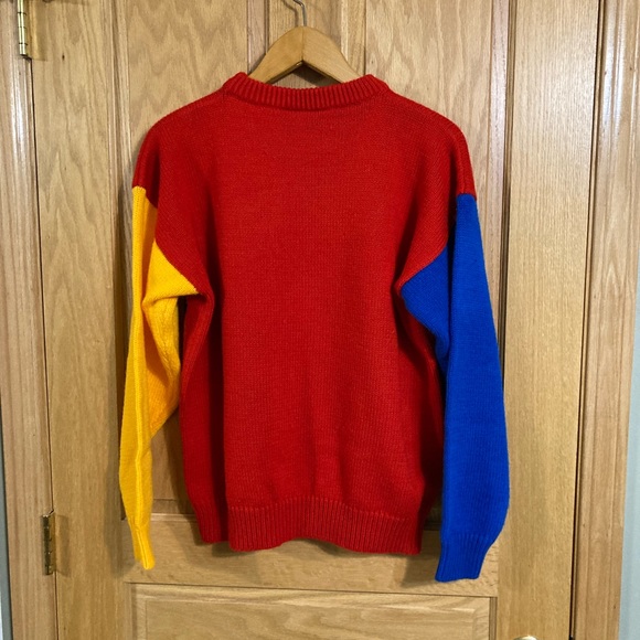 Vintage Disney Mickey and Co. color block long sleeve sweater w/Mickey graphic - Picture 3 of 3